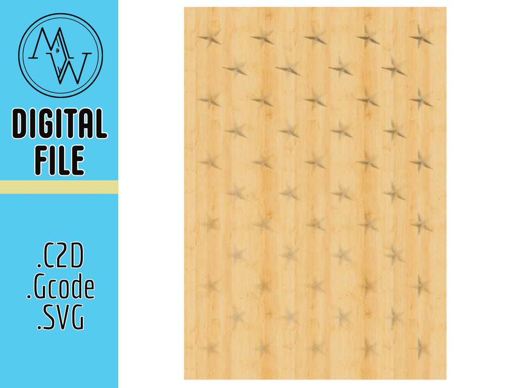 CNC Router American Flag Star Files – 60 Degree V Bit (Digital Download)