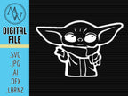 The Child Grogu SVG, CNC Laser Cut File (Digital Download)