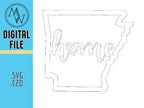 Arkansas Home State Cutout – CNC Laser SVG Digital File