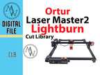 Ortur Laser Master 2 Lightburn Cut Library (Digital Download)