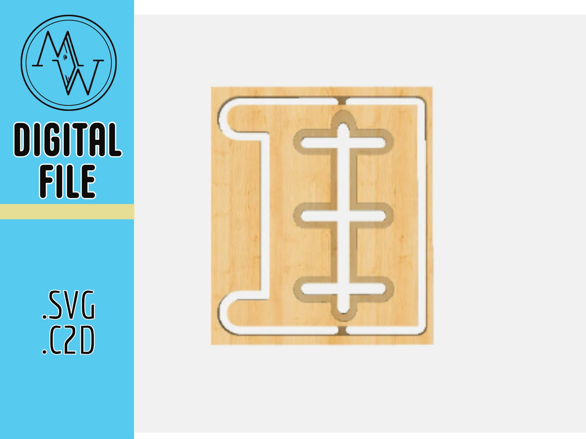 CNC Clamp File, Multifunction Strait Clamp (.SVG & .C2D)