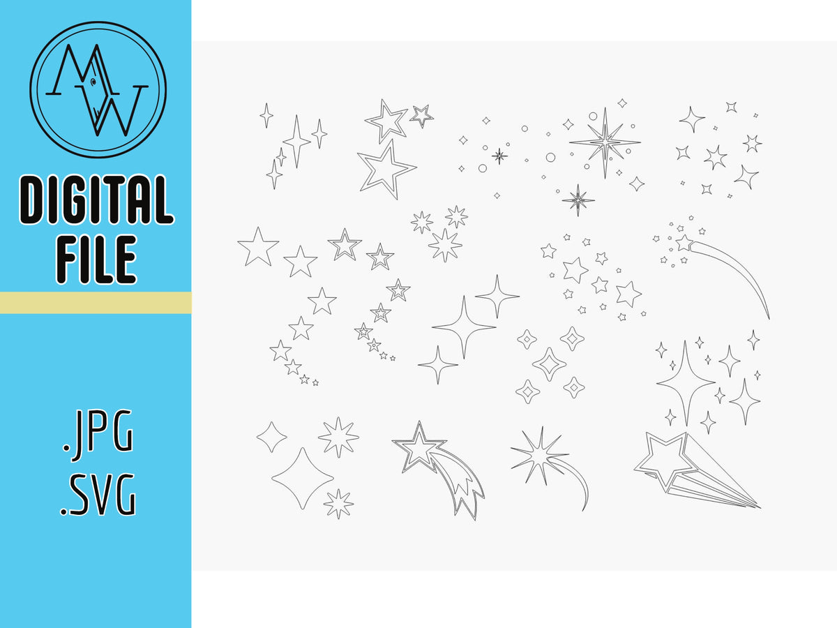 Star Patterns SVG, Laser Cut Files (Digital File)