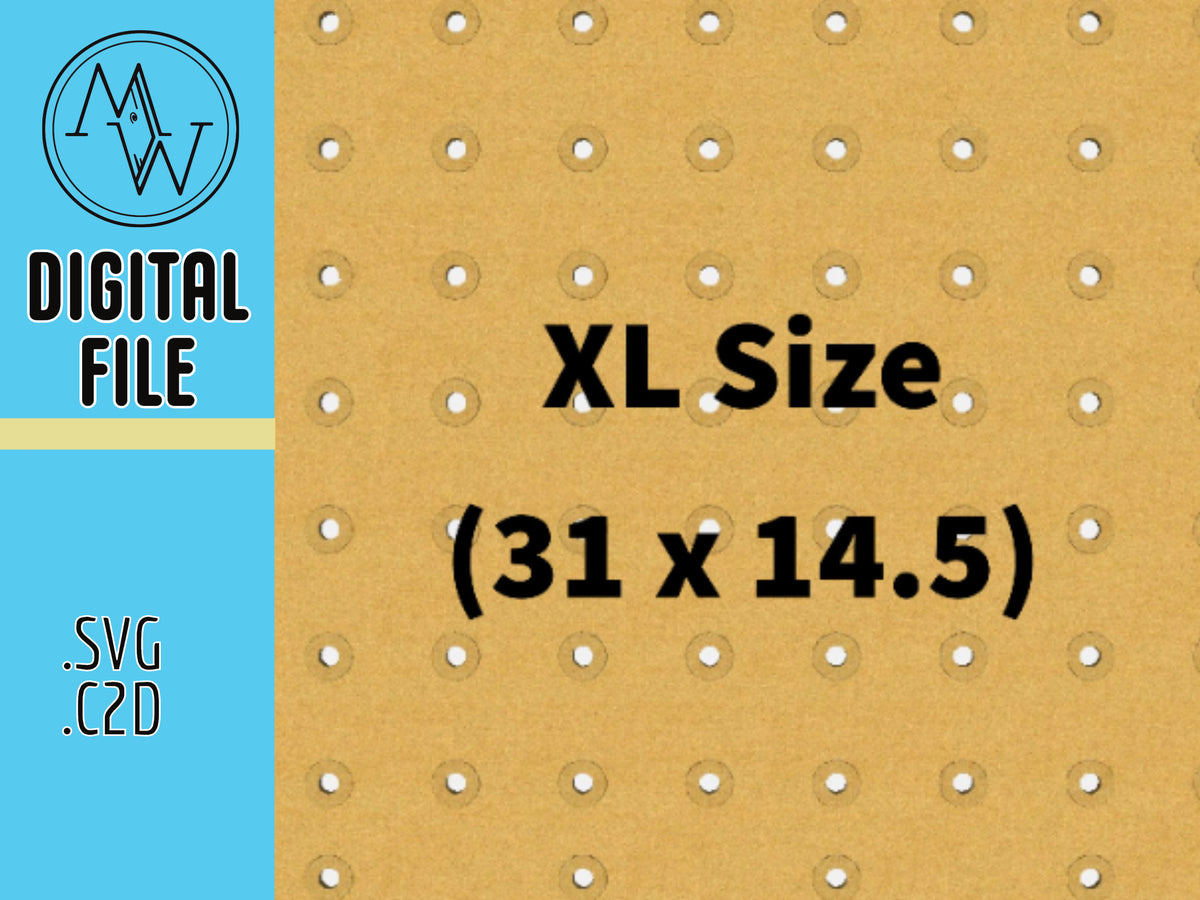 XL CNC Wasteboard File, Shapeoko, X-Carve, Onefinity (SVG, C2D)