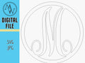 Letter M Monogram SVG, Laser Cut CNC File (Digital File)