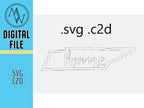 Tennessee Home State Cutout SVG – Laser Cut Files