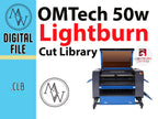 OMTech 50w CO2 Laser Lightburn Cut Library (Digital Download)