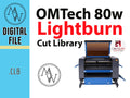 OMTech 80w CO2 Laser Lightburn Cut Library: Premade Material Settings (Digital Download)