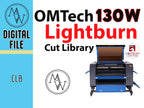 OMTech 130w CO2 Laser Lightburn Material Library (Digital Download)