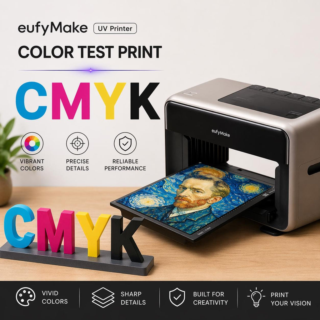 EufyMake UV Printer CMYK Color Test Print (Digital File)