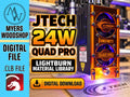 JTech 24W Quad Pro LightBurn Material Library | Premade Laser Settings | .CLB Digital Download | Onefinity
