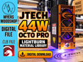 JTech 44W Octo Pro LightBurn Material Library | Premade Laser Settings | .CLB Digital Download | Onefinity