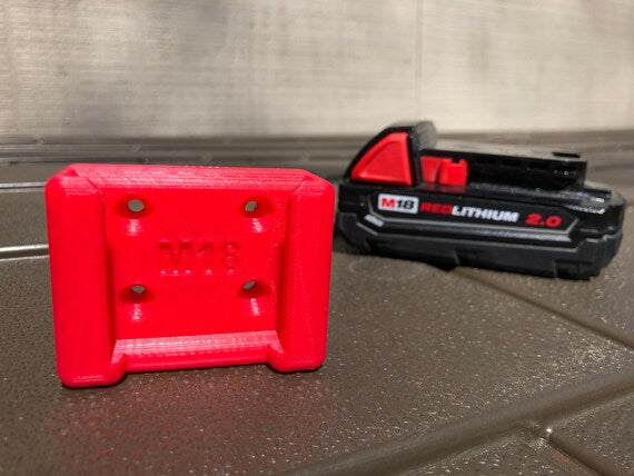 Milwaukee M18 battery holder alternate view