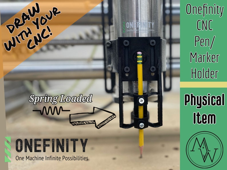 Onefinity CNC spring loaded pen and marker holder
