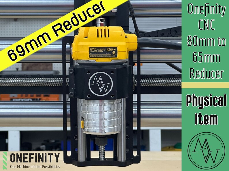 Onefinity 80mm to 69mm DeWalt router reduction shim