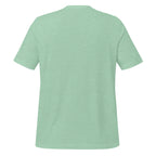 Myers Woodshop T-Shirt in Heather Prism Mint, back view