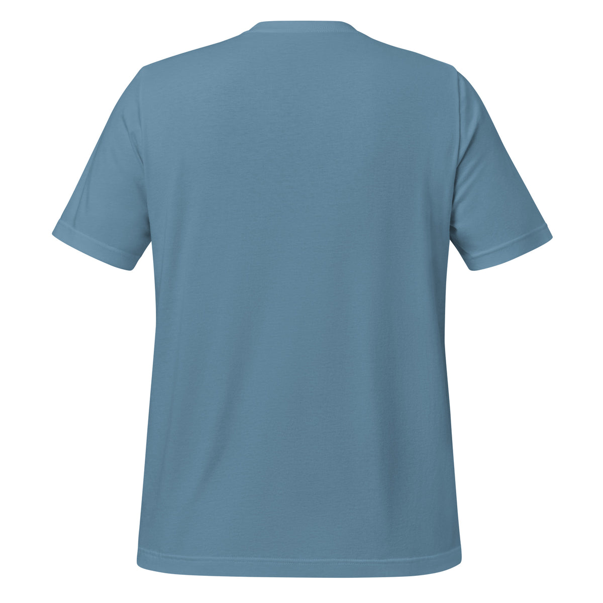 Myers Woodshop T-Shirt in Steel Blue, back view