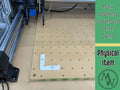 Myers Woodshop CNC wasteboard corner clamp with probe cutout