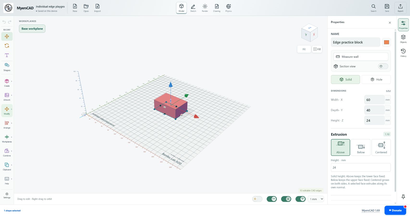 MyersCAD | Free, Easy Browser-Based 3D CAD – Myers Woodshop